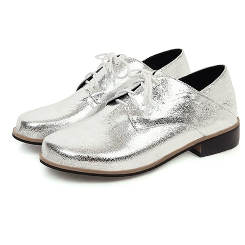 Gicoiz Low Heel Oxfords Derby Womens Round Toe Formal Work Shoes2