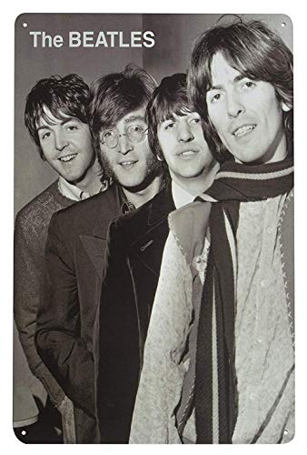 Plaque murale en métal « Not the Beatles » pour café, bar, hôtel, bureau, maison - Les Beatles, Paul McCartney, John Lennon, RIngo Starr, George Harrison Plaque murale en métal « Not the Beatles » pour café, bar, hôtel, bureau, maison