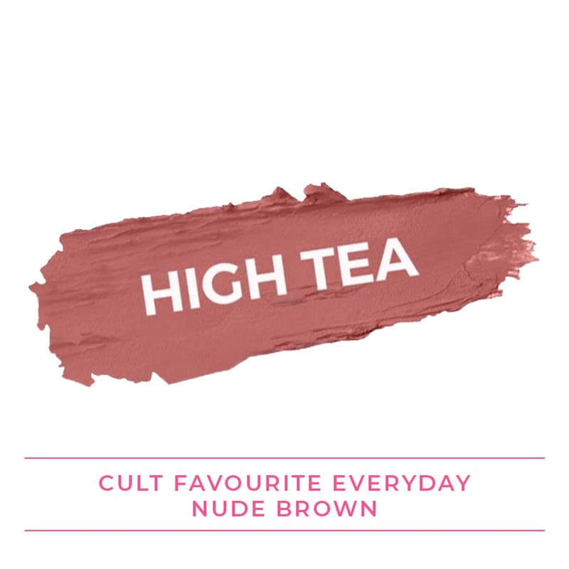 Image of PRAUSH BEAUTY (Formerly Plume) Plush Matte Lipsticks Super Light & Hydrating, Long Lasting, Rich Pigment, Smooth Soft Matte Finish, 4g (High Tea)