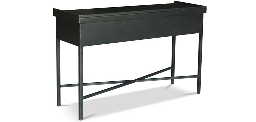 Industrial Style Console Vintage Industriale 3 Cassetti - Acciaio Nero