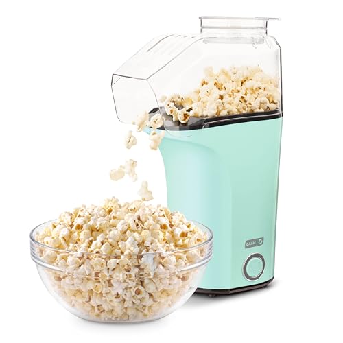 DASH Hot Air Popcorn Popper Maker, 16 Cups - Aqua