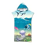 >> Secado rápido Poncho de Toalla : No más toallas pesadas y empapadas en la playa o bolsa de baño! Esta toalla premium se seca rápidamente, mucho más rápido que las toallas estándar, por lo que puedes colgarla y volver a usarla una y otra vez. Lavable en la lavadora