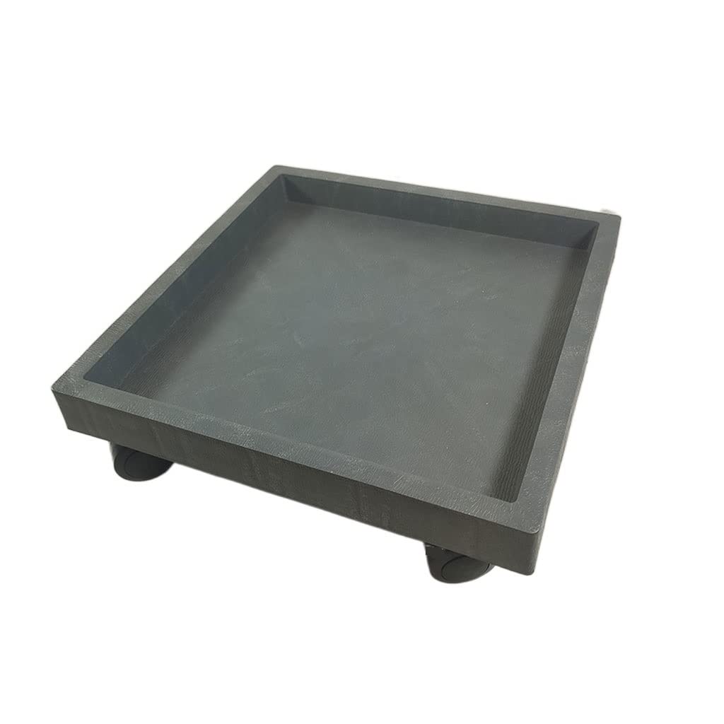 HPTHLY Plant Stand Plant Caddy Square Plant Trolley Flower Pot Water Tray Flower Pot Tray Wheeled Plant Cart Plant Flower Pot Base Outdoor Plant Stand (A 36Cm)