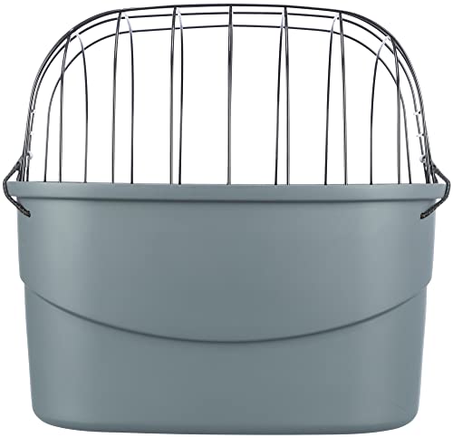 TRIXIE Hundekorb für das Fahrrad vorne bis 5 kg 42 × 39 × 30 cm – Hundefahrradkorb für Lenker 22–32 mm, aus Kunststoff und Gitter mit Schnellfixierung - 13096