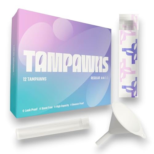 Tampon Flasks 12 Pack (19.2 oz Total) - Plastic Flasks - Hidden Flask - Flask for Women - Travel Cruises Concert Nightclub Rave & Sports Discreet Drink - Tampawns by Liquid Savings