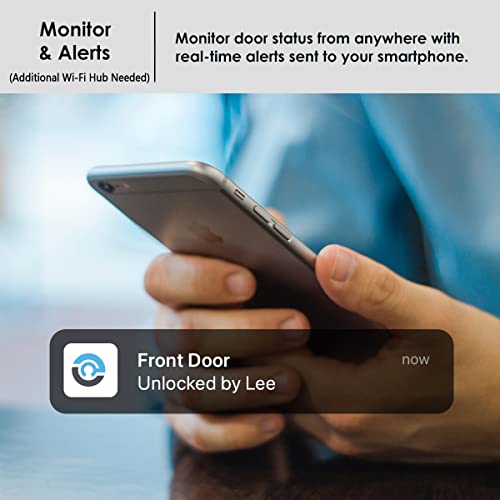 Lockly Flex Touch, Bluetooth Smart Door Lock, Keyless Entry Door Lock, 3D Biometric Fingerprint Deadbolt, Auto Lock, Monitoring Alert (Satin Nickel) #TOP2