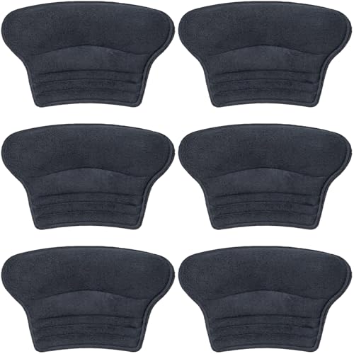 Image of Joez Wonderful 3 Pairs Kids Heel Pads for Shoes Too Big, Self-Adhesive Heel Grips Liner for Loose Shoe, Non Slip Soft Shoe Filler Heel Inserts Heel Cushion for Toddlers Girls Boys (Gray)