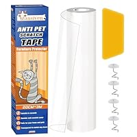 Wansiven Kratzfolie Katzen Selbstklebend, Kratzschutz Wand, Kratzschutzfolie, Transparent AntiKratz Tape für Möbel Couch Sofa Wand Tür Schutz (20cm x 3m)