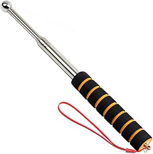 Telescopic Self Defense Stick, Thickened Stainless Steel Expandable Baton, Professional Hollowing Drum Detection Hammer for House Decoration Inspection, Also Applicable to Self Defense(26-130CM)