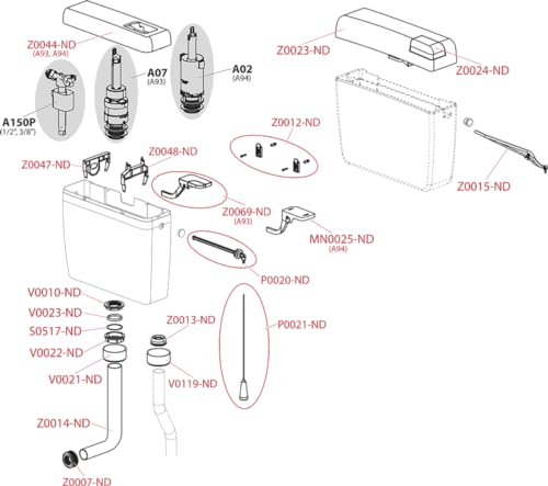 Réservoir de chasse d'eau plastique blanc universel durable - 4