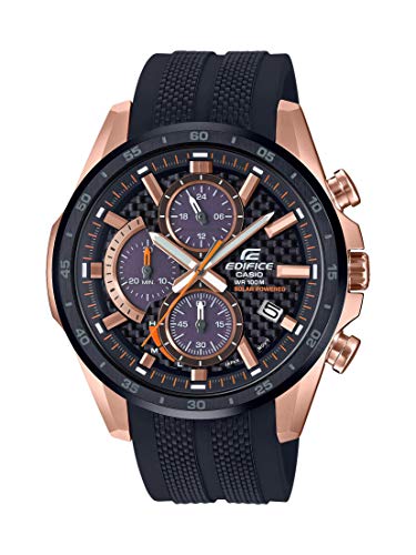 Casio Men s Stainless Steel Quartz Polyurethane Strap, Black, 22 Casual Watch (Model: EQS-900PB-1AVCR)