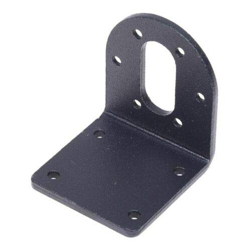CNDF Black 37mm DC Gear Motors Mounting Bracket, Iron Anti-rust Gearbox L-shape Fixed Seat, Gear Reduction Motor Holder