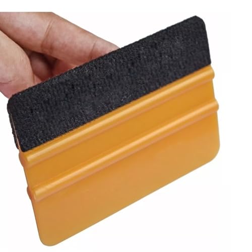 Kit 2 Espátula Envelopamento Feltro Antirrisco Aplicação Adesivos Insulfilm Papel Parede Revestida Emborrachada Profissional Vinil Decorativo Acabamento Liso Precisão Ferramenta THAFE