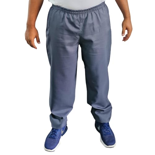 Uniforme Calça Trabalho Pesado - Azul Cinza - Brim - Mecânico Açogueiro Eletricista (GG, Cinza Chumb