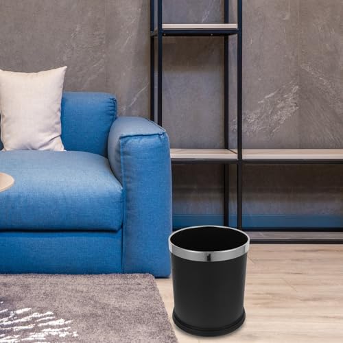 Cubo de basura negro resistente que soluciona los problemas de espacio 5
