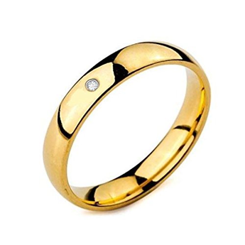 Bolboreta Valente  Anillo Alianza Alianza Regalo Aniversario Regalo Parejas Alianza Bölbo® Acero Brillo Oro (24)