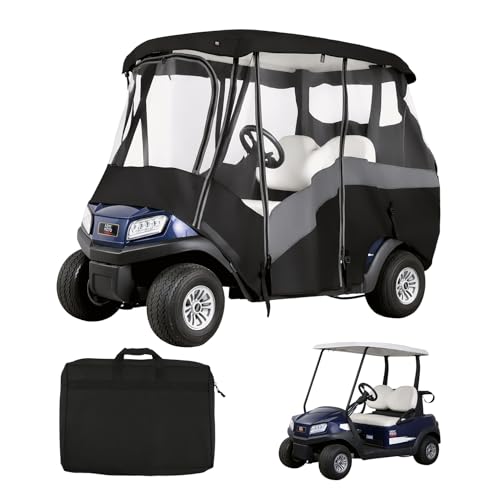KEMIMOTO 2 Passenger Golf Cart Enclosure 600D 2 Seat Golf Cart Rain Cover