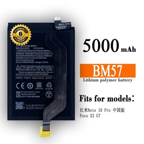 Image of THE BATTERY STORE Original BM57 Battery for Redmi Note 10 Pro /Poco X3 GT BM57 Battery with 6 Month Warranty** (H76)