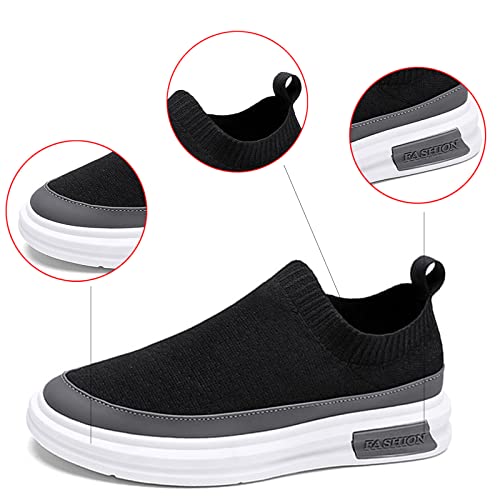 Men's Slip on Casual Walking Sneakers,Fashion Comfort Mesh Socks Breathable Lightweight Sport Loafer Shoes3