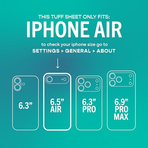 Image of Smartish iPhone Air Screen Protector - 2-Pack Tempered Glass Screen Protectors + Camera Lens Covers - Tuff Sheet - 9H Easy Install Frame [Scratch Resistant] Case-Friendly for Apple iPhone Air