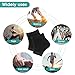 Sibba 3 Pairs Moisturizing Heel Socks Ventilate Gel Heel Open Toe Socks Soft Silicone Socks for Dry Hard Cracked Skin Breathable Reusable SPA Foot Protector Day Night Care Skin Black