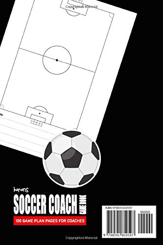 Miniatura 2 de Soccer Coach Game Book - 100 Game Plan Pages For Coaches 6x9 inches Notebook - Soccer Tactics, Player lineup, Moves, Results & More