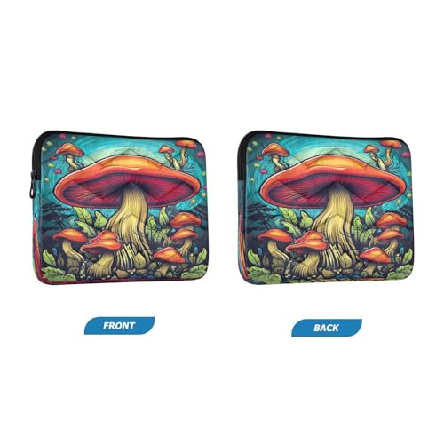 Funda para portátil de 13-14 pulgadas con diseño colorido de hongos miniatura 2