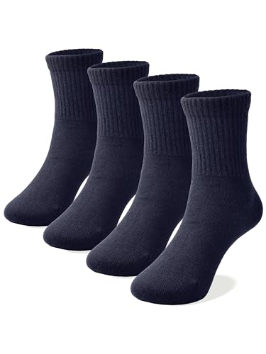 Image of COTTON DAY Unisex School Kids Boys Girls Soft Combed Cotton Athletic Socks