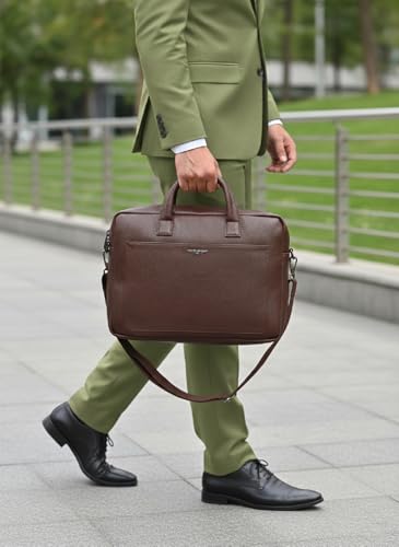Image of Police Mens Brown Anthony Stylish Laptop Bag