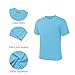 QBK 2T to Youth Neon Shirt Kids UPF 50+ Dry Fit Athletic Short Sleeve Rash Guard T Shirts for Boys Girls Sports Undershirt (Baby Blue S)