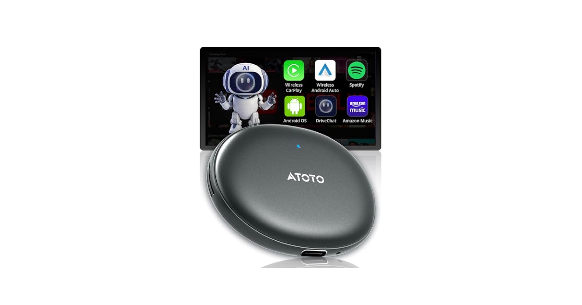 Amazon.com: ATOTOSELECT CarWav in-Car AI Wireless CarPlay