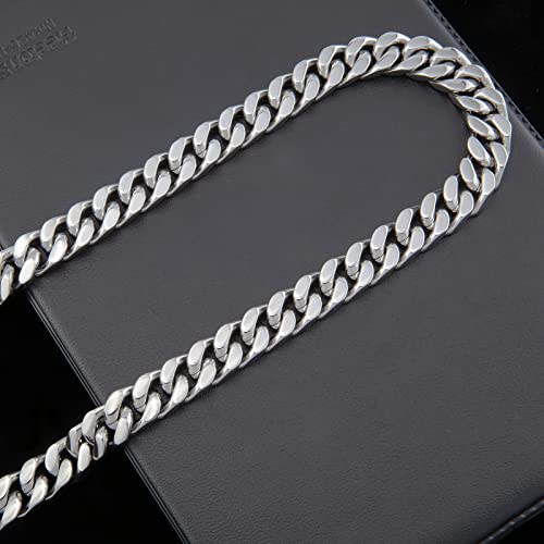 Guqila Cuban Link Bracelet For Men, 8Mm/10Mm/12Mm Stainless Steel Cuban Link Chain Bracelets 18K Gold Plated Cuban Bracelets Silver Hip Hop Jewelry Gift For Men Women, 7.5/8.5 Inches #TOP5