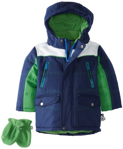 Image of Rothschild Little Boys' Puffy Colorblock Jacket, Navy, 4T
