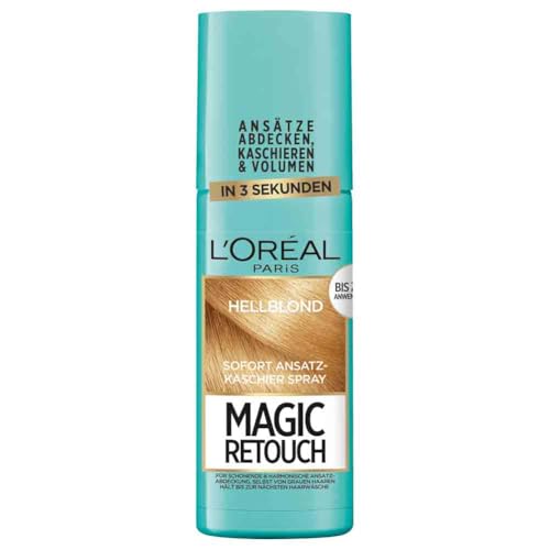 L'Oréal Paris Ansatz-Kaschierspray für stufenlose und natürliche Übergänge, Kaschiert Ansätze bis zur nächsten Haarwäsche, Magic Retouch, Hellblond, 1 x 75 ml