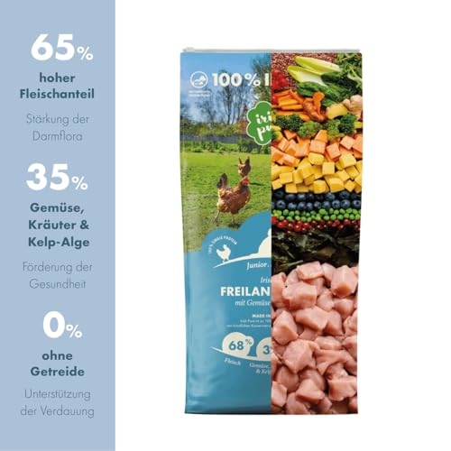 Welpenfutter getreidefrei Irish Pure Trockenfutter 1.5 kg für Junghunde
