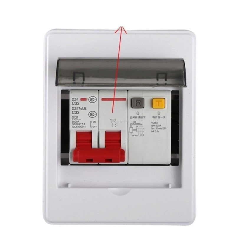 Cuadro Electrico Premontado,Cuadro Electrico Super Caja 4.72x2.95in Caja de Conexiones de 2-4 vías Caja de protección de distribución Impermeable con Cubierta Transparente