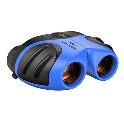Toys for 3-12 Year Old Boys, Binoculars for Kids, 8x21 Compact Binocular for Theater Outdoor Camping Xmas Gifts for 4-10 Years Old Boy Blue Small Binoculars Beach Toys Stocking Stuffer TG02