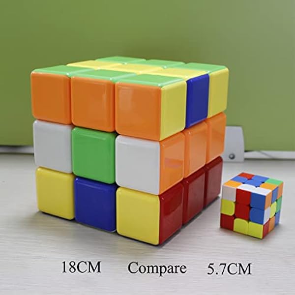 Gobus Heshu Tamaño súper Grande 18cm 3x3x3 Colorido Pegatina sin Velocidad Puzzle mágico Cubo