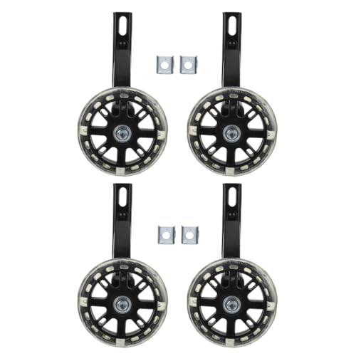2 Pares de Ruedas de Entrenamiento para Bicicleta, Resistente al Desgaste y Luminosas, Ruedas Auxiliares de Soporte de 16 Pulgadas para Seguridad y Equilibrio miniatura 1