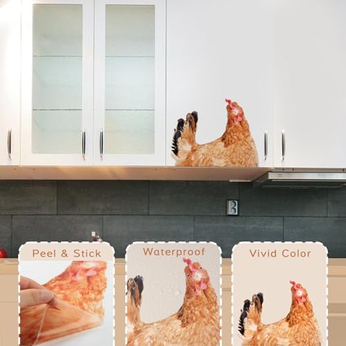 Vinilo decorativo de gallinas para ventana y pared miniatura 2