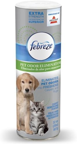 Febreze Extra Strength Pet Odor Eliminator Room & Carpet Deodorizing Powder Endorsed by BISSELL, 32 ounces