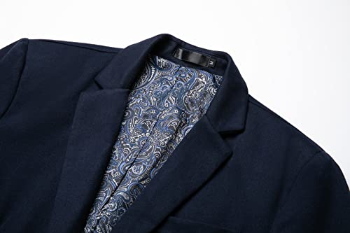 AIFARLD Blazer for Men Slim Fit Tweed Blazers for Mens One Button Solid Color Jacket Blazer Suit for Business Casual4