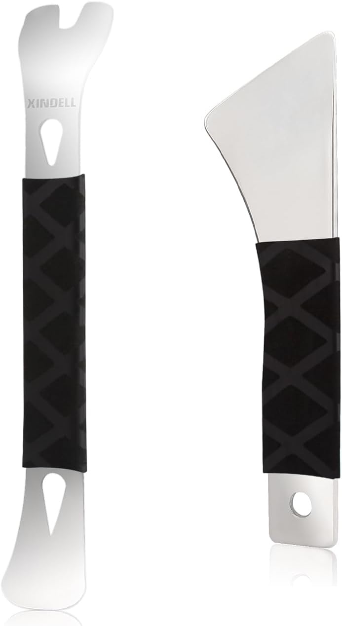 XINDELL Herramienta de extracción de moldura automática  Paquete de 2 herramientas profesionales de palanca automotriz  Barra de palanca de acero