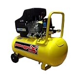 Trade Shop - COMPRESSORE 50 LT Olio Italy 8 Bar 2 HP 2 MANOMETRI 2 CONNETTORI 170L/M