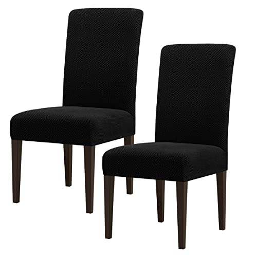SUBRTEX Dining Room Chairs, Parsons Dining Chairs for Kitchen, Upholstered Chairs for for Dining Room, Party, Hotel(Black)