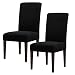 Subrtex Stretch Dining Room Chair Slipcovers (2, Black Jacquard)