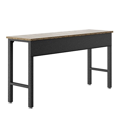 Image of Manhattan Comfort Fortress Garage Work Table, Black /Grey