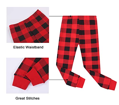 Benaive Christmas Pajamas Set Boys Girls, Holiday Pjs for Boy Cotton Pajama, 2-Piece Children Kids Sleepwear Pants Set (Reindeer, Multicolor, 7) - image 6