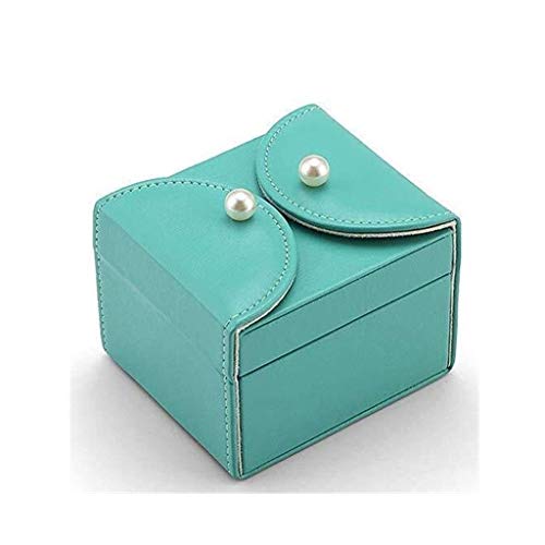 IGZVMBO Joyero pequeño para viajes, mini organizador, almacenamiento de joyas, estuche portátil de piel, expositor para anillos, aretes y collares