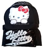  Mochila Escolar Americano Hello Kitty Shine Negro